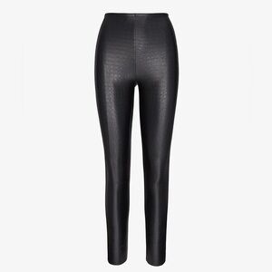 COMMANDO Faux Leather Animal Legging black